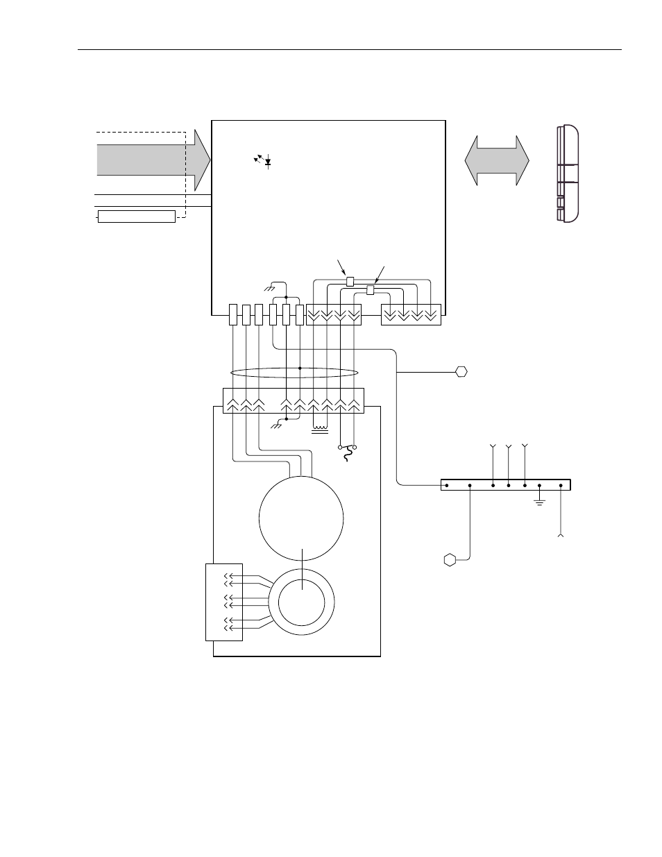 Interconnect and ce diagrams b-5, 1326a x ac servo motor, Axis module (typical) | Rockwell Automation 1326 Digital AC Multi-Axis Motion Control System User Manual User Manual | Page 237 / 301