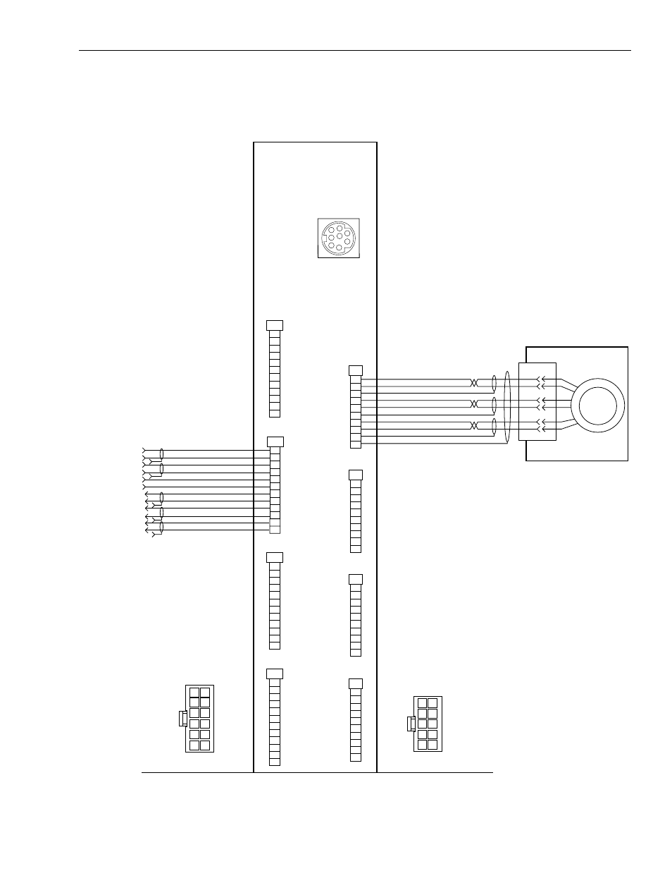 1394 analog servo interconnections, Left side right side, Sub panel | Interconnect and ce diagrams b-9 | Rockwell Automation 1326 Digital AC Multi-Axis Motion Control System User Manual User Manual | Page 241 / 301