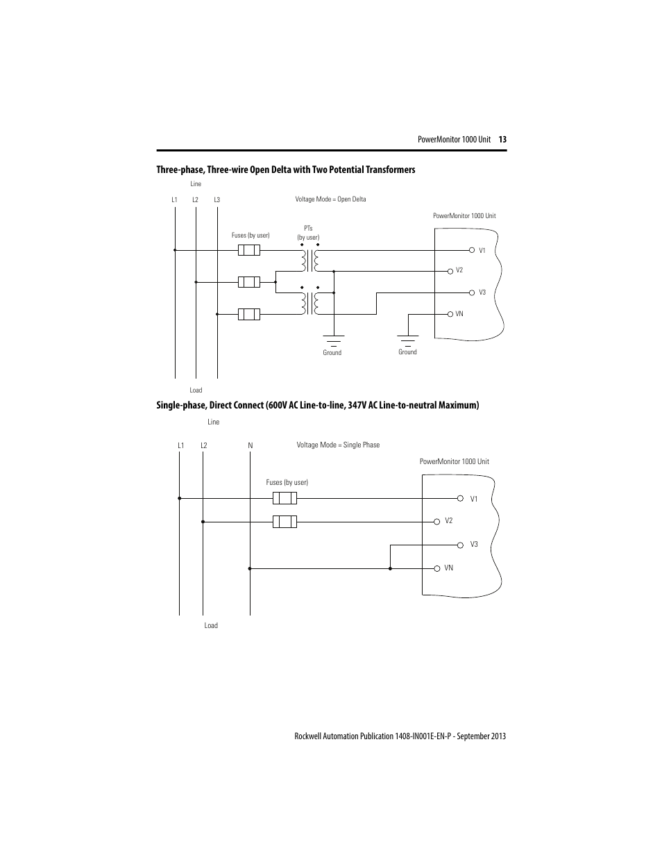 Rockwell Automation 1408-EMxx PowerMonitor 1000 Unit User Manual | Page 13 / 80