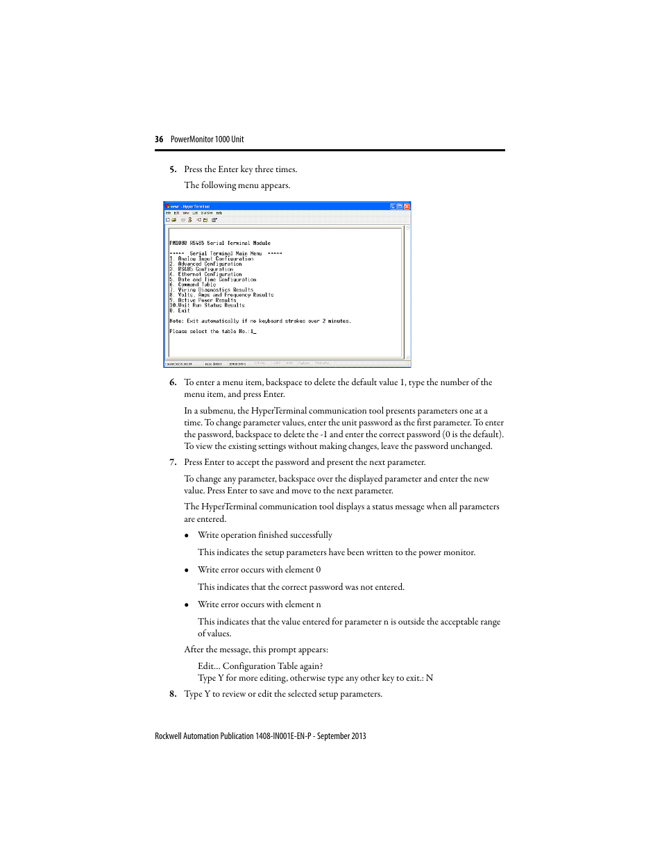 Rockwell Automation 1408-EMxx PowerMonitor 1000 Unit User Manual | Page 36 / 80