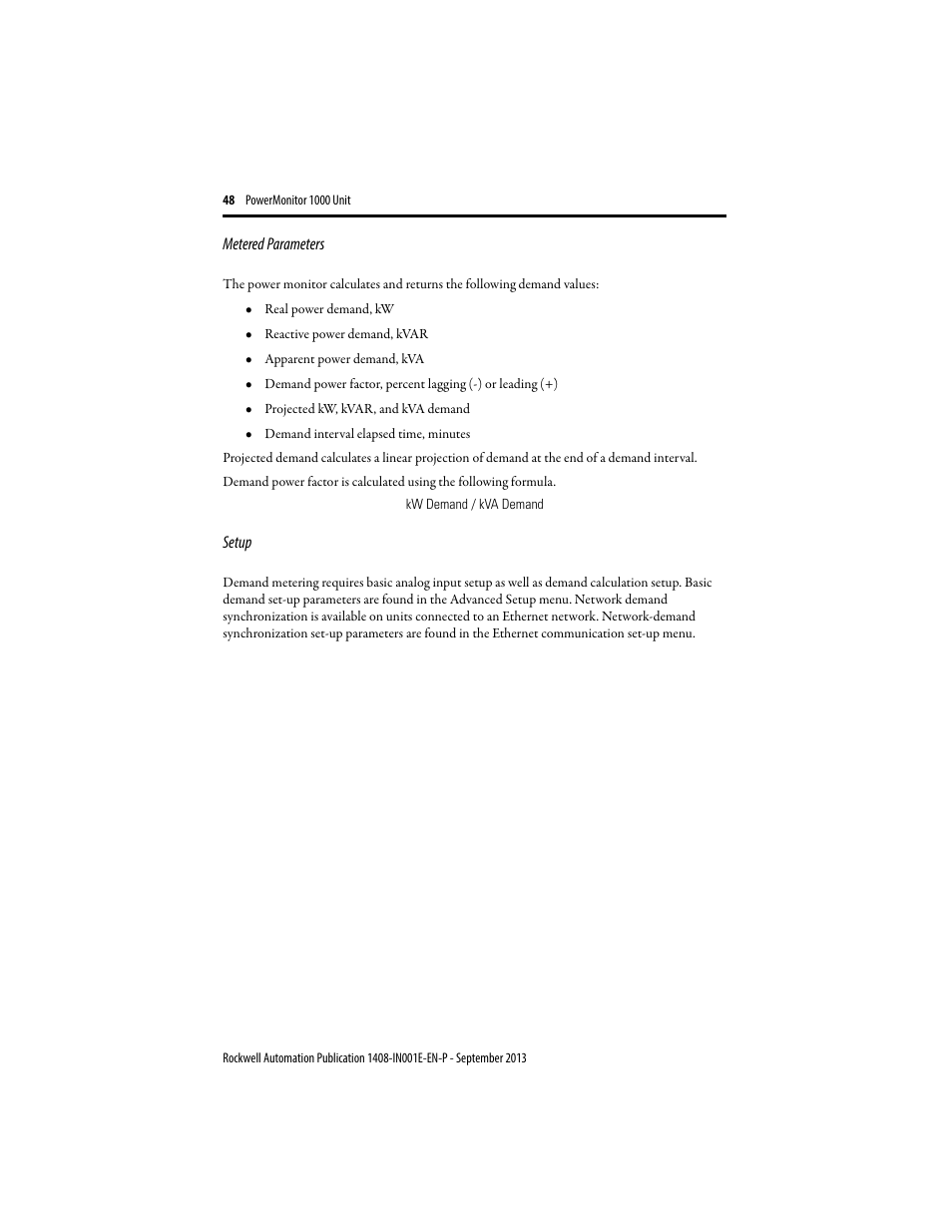 Rockwell Automation 1408-EMxx PowerMonitor 1000 Unit User Manual | Page 48 / 80