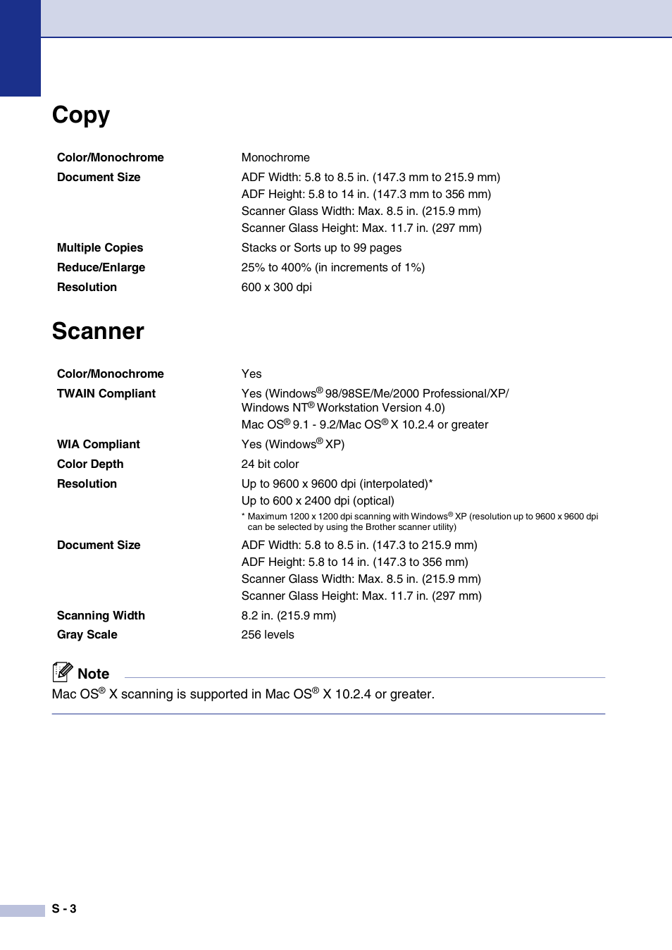 Copy, Scanner, Copy scanner | Brother DCP-7020 User Manual | Page 72 / 79