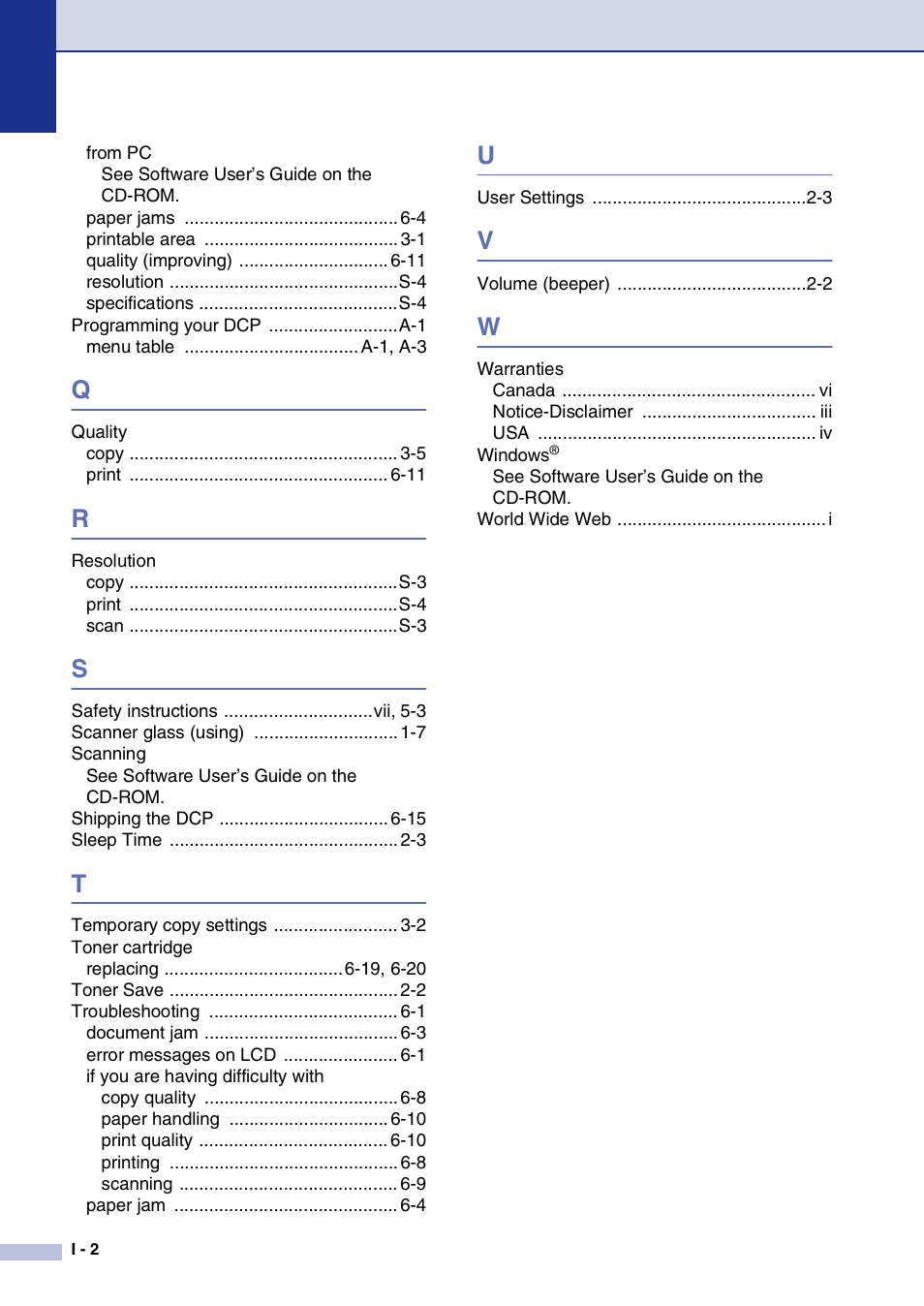 Brother DCP-7020 User Manual | Page 78 / 79