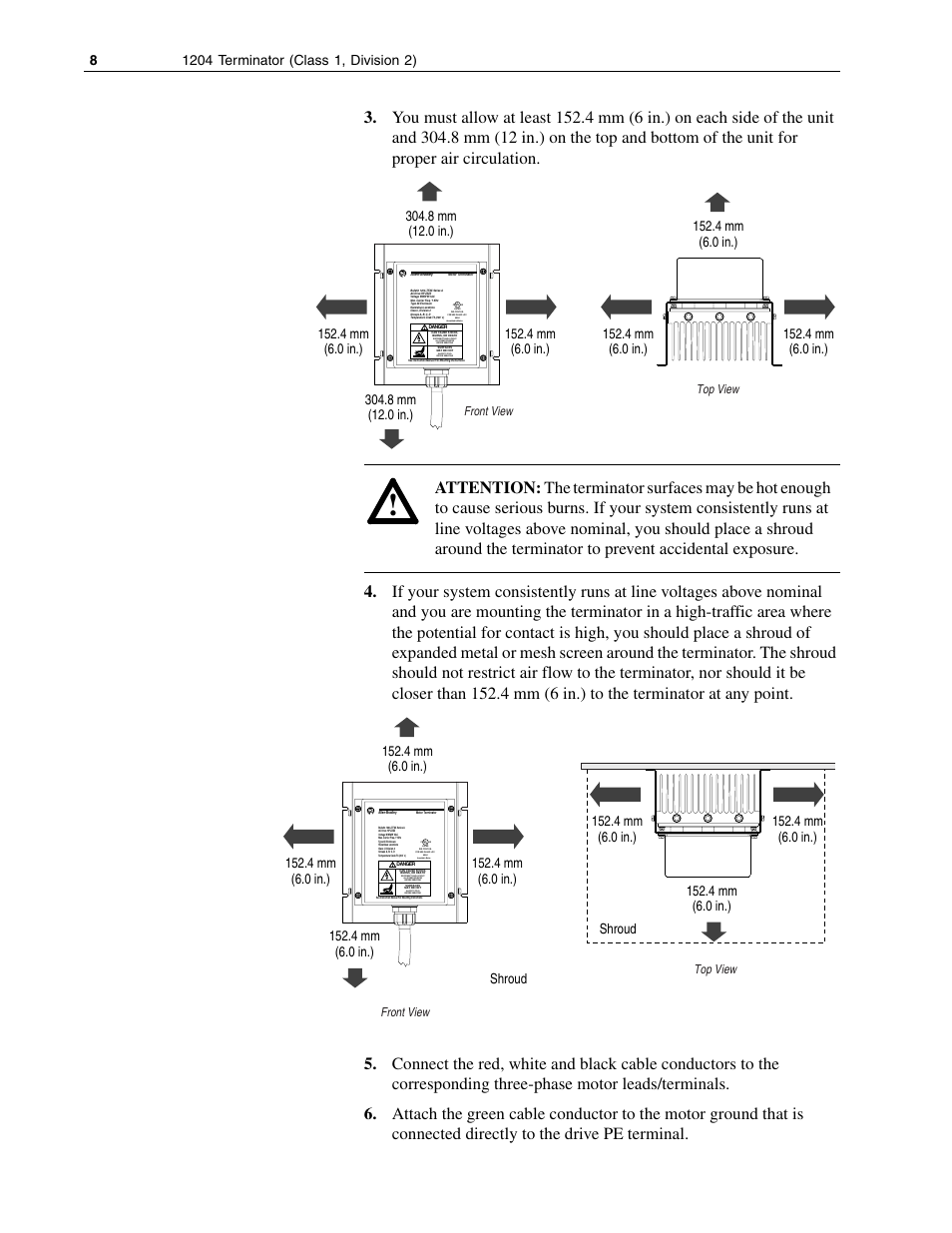 Shroud | Rockwell Automation 1204-TFB2 Terminator User Manual | Page 8 / 12