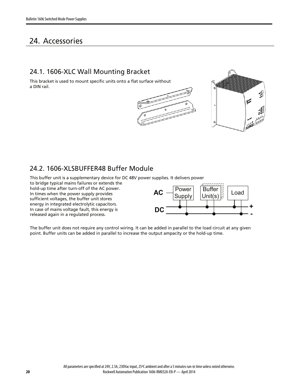 Accessories | Rockwell Automation 1606-XLS960F-3 Power Supply Reference Manual User Manual | Page 20 / 28