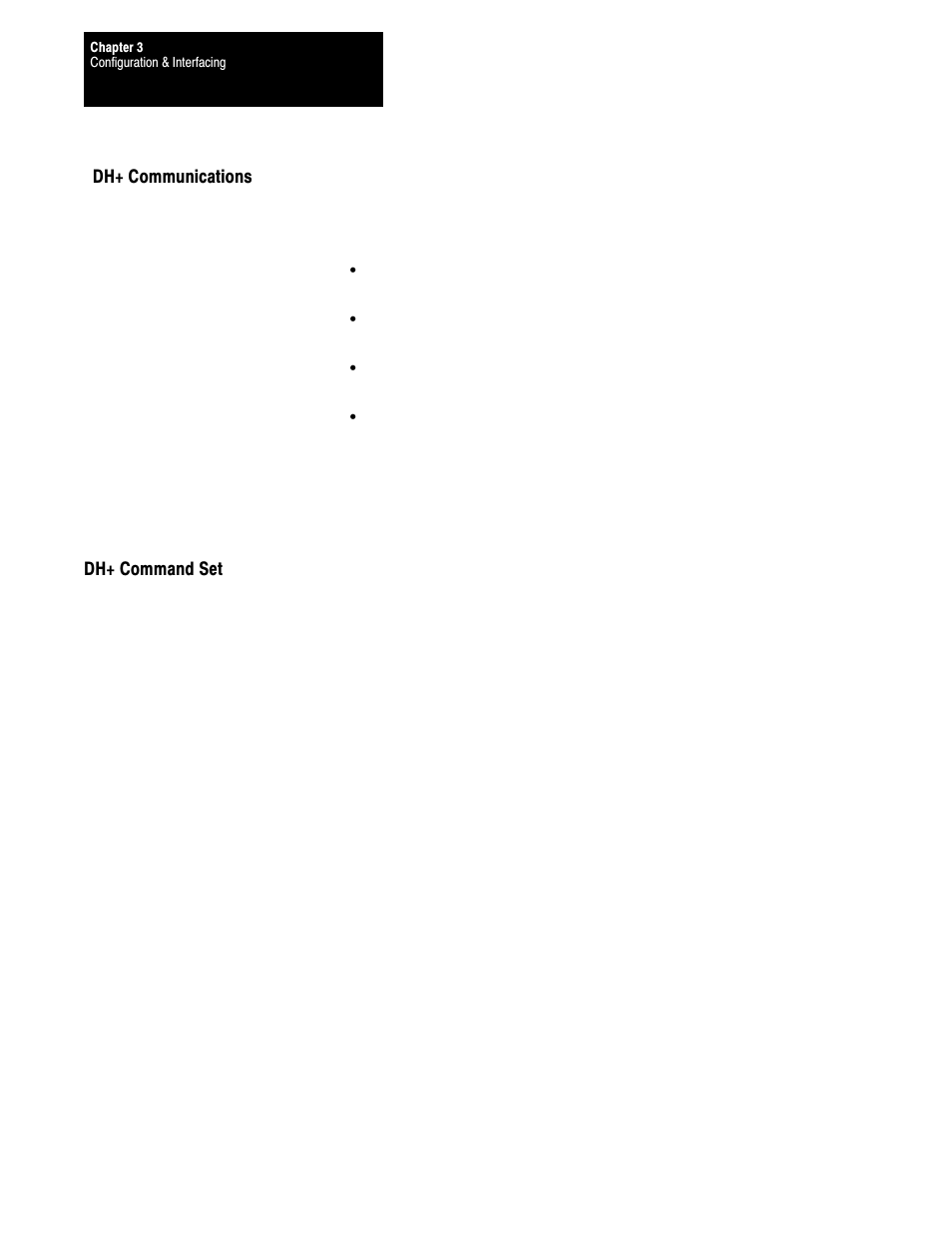 Dh+ communications, Dh+ command set | Rockwell Automation 1395 Multi-Comm Hardware/Software User Manual | Page 41 / 147