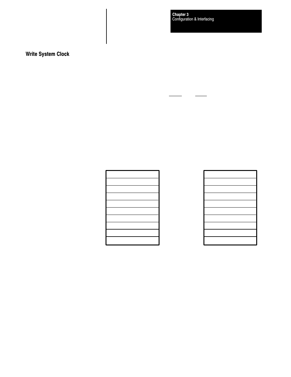 Write system clock | Rockwell Automation 1395 Multi-Comm Hardware/Software User Manual | Page 58 / 147