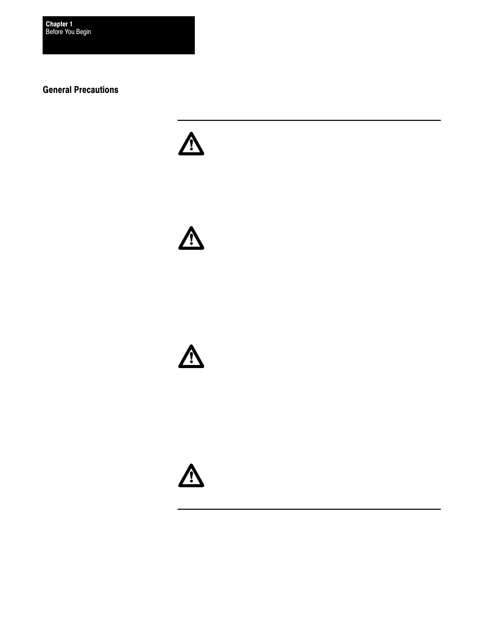 General precautions | Rockwell Automation 1395 Multi-Comm Hardware/Software User Manual | Page 7 / 147