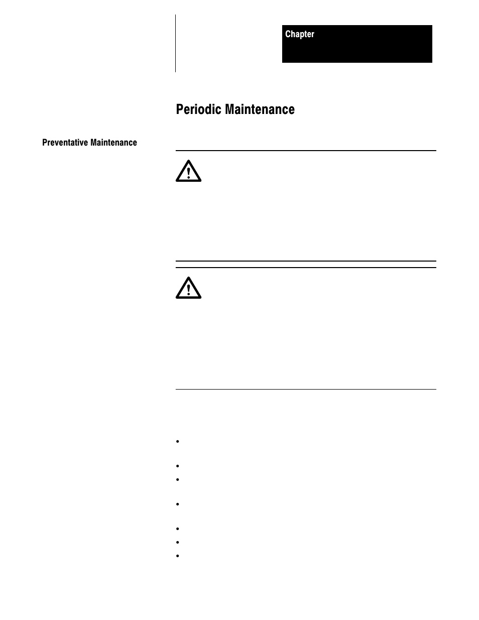 7 - periodic maintenance, Preventative maintenance, Periodic maintenance | Rockwell Automation 1395 Multi-Comm Hardware/Software User Manual | Page 93 / 147