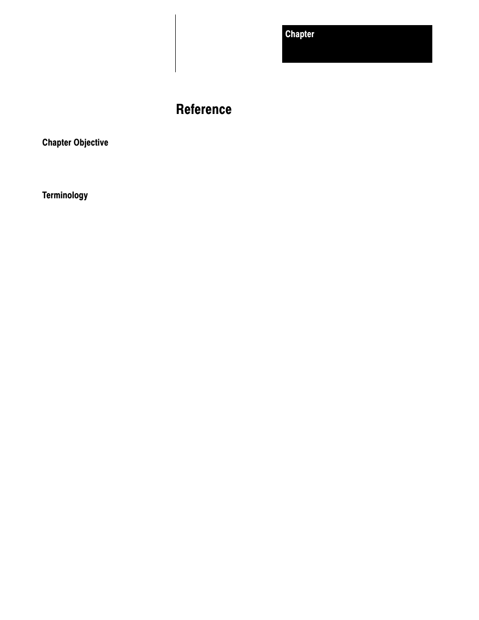 8 - reference, Chapter objective, Terminology | Reference | Rockwell Automation 1395 Multi-Comm Hardware/Software User Manual | Page 96 / 147