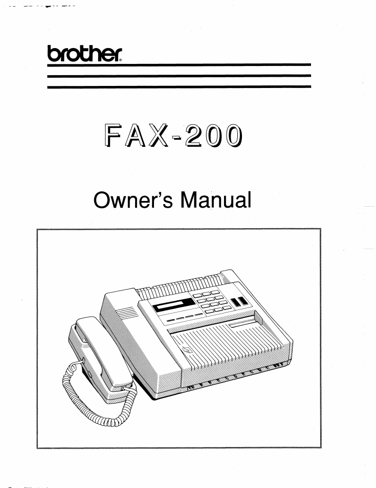 Brother FAX-200 User Manual | 52 pages