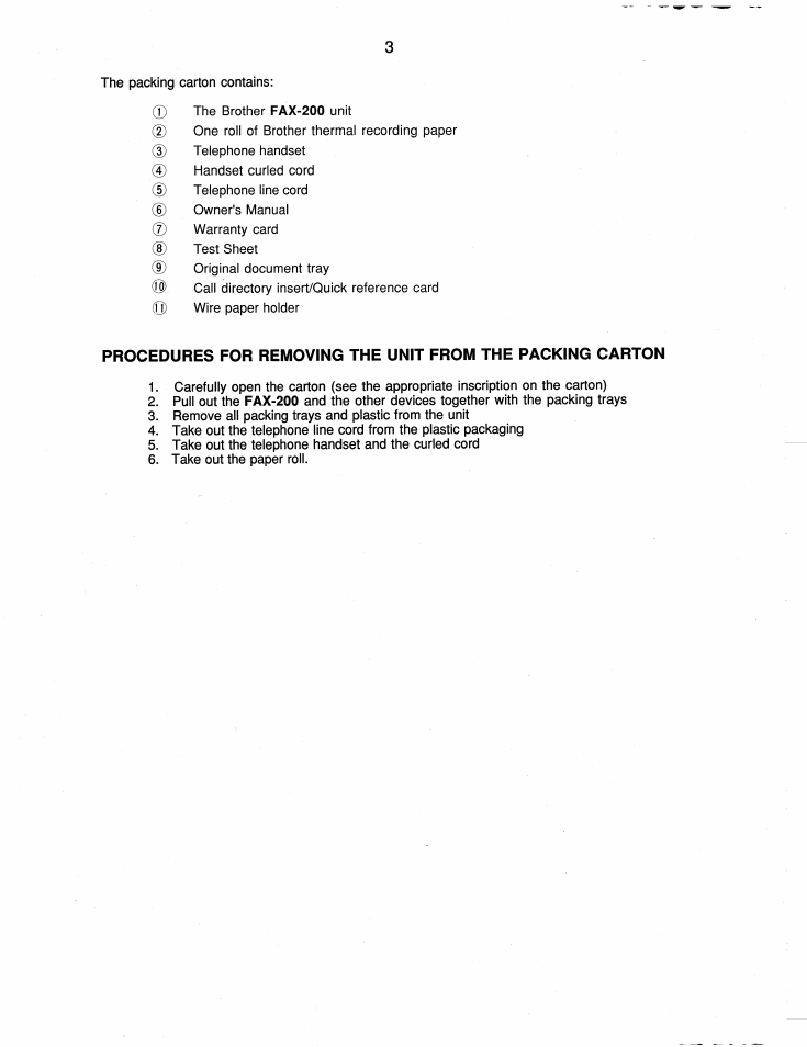 Brother FAX-200 User Manual | Page 12 / 52