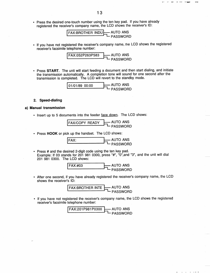 Brother FAX-200 User Manual | Page 22 / 52