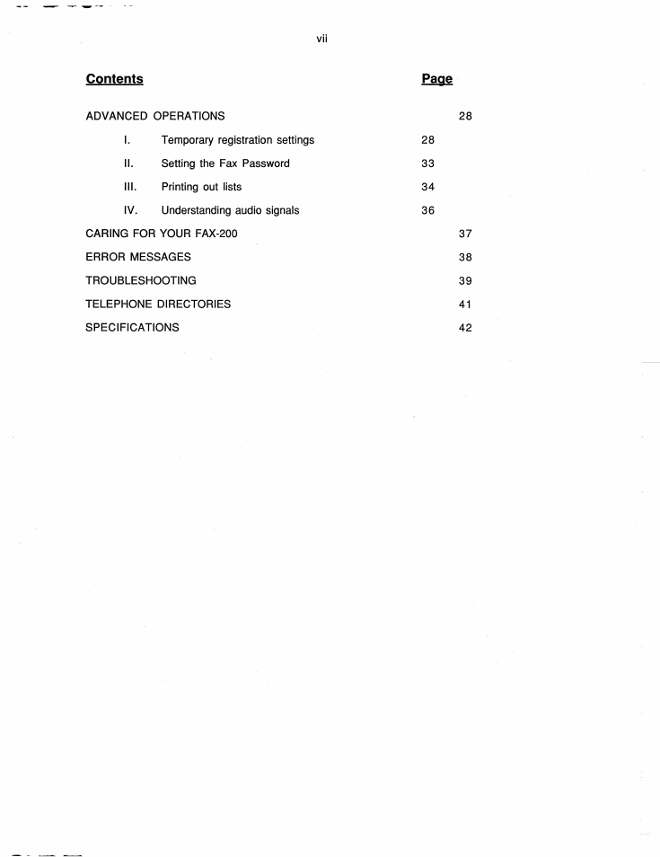 Contents £agg | Brother FAX-200 User Manual | Page 9 / 52
