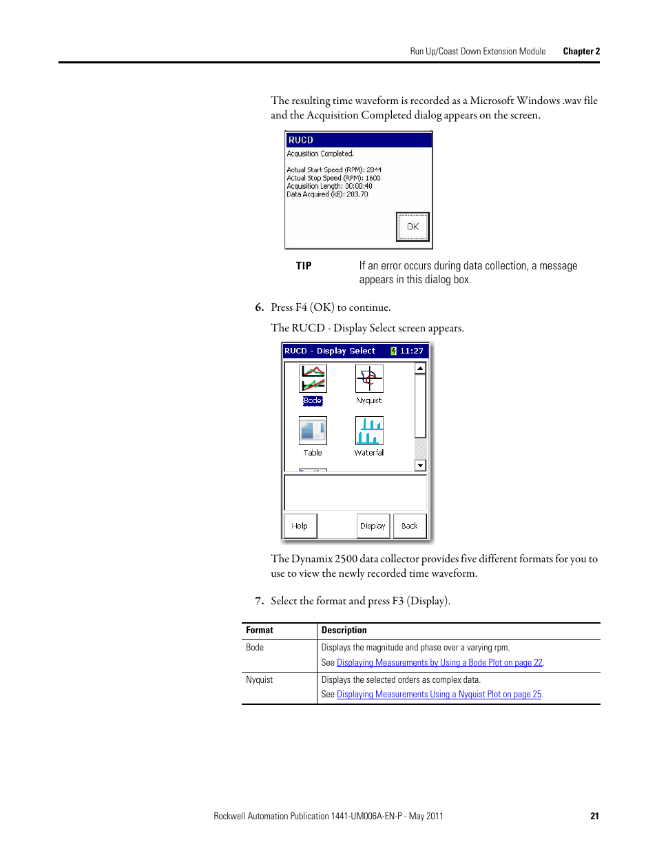 Rockwell Automation 1441-DYN25-MRUC Run Up Coast Down Extension Module for the Dynamix 2500 User Manual | Page 21 / 50