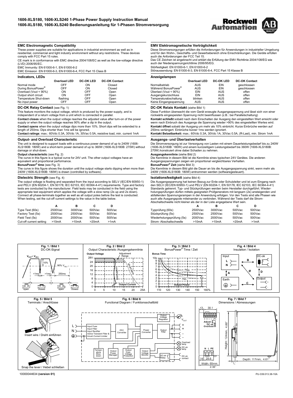 Rockwell Automation 1606-XLS180_240 DC Power Supply User Manual | Page 4 / 4