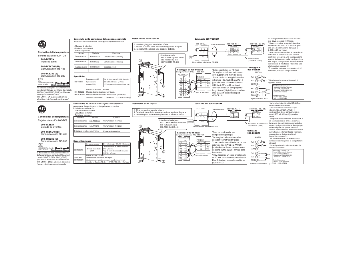 Rockwell Automation 900-TC8EIM_TC8COM_TC8232 Temperature Controller User Manual | Page 2 / 2