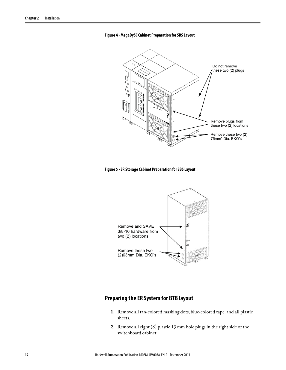 Preparing the er system for btb layout | Rockwell Automation 1608M MegaDySC User Manual, 800 Amp - 208V User Manual | Page 12 / 54
