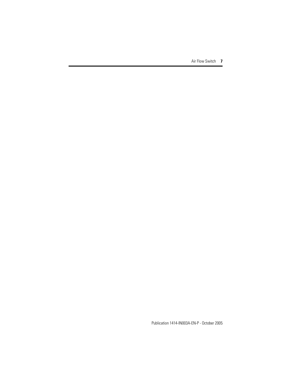 Rockwell Automation 1414-CPNxxxxx_CPMxxxxx Air Flow Switch User Manual | Page 7 / 8