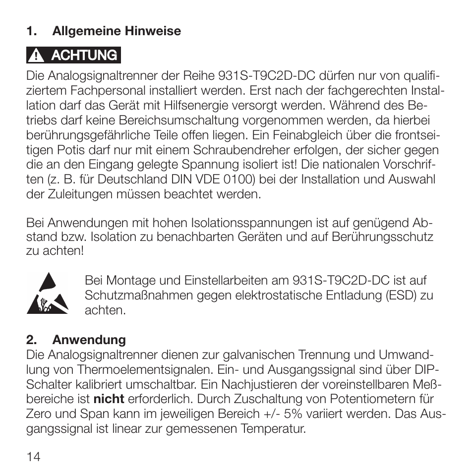 Rockwell Automation 931S-T9C2D-DC Active Converter, Universal Thermocouple User Manual | Page 14 / 33