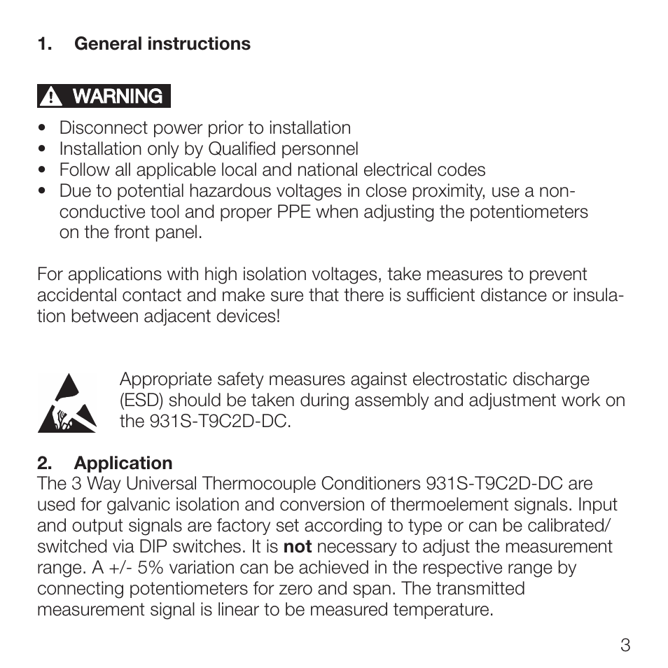 Rockwell Automation 931S-T9C2D-DC Active Converter, Universal Thermocouple User Manual | Page 3 / 33