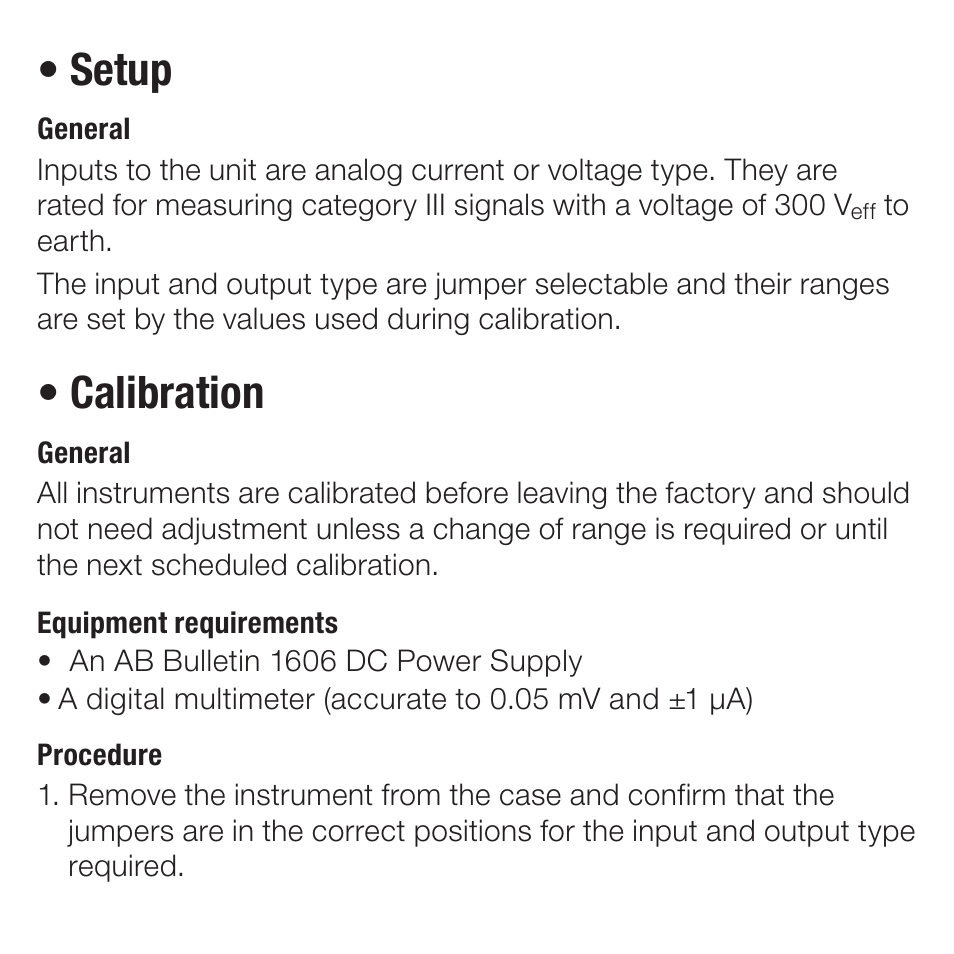 Setup, Calibration | Rockwell Automation 931S-C3C3J-DC Active Converter User Manual | Page 7 / 40