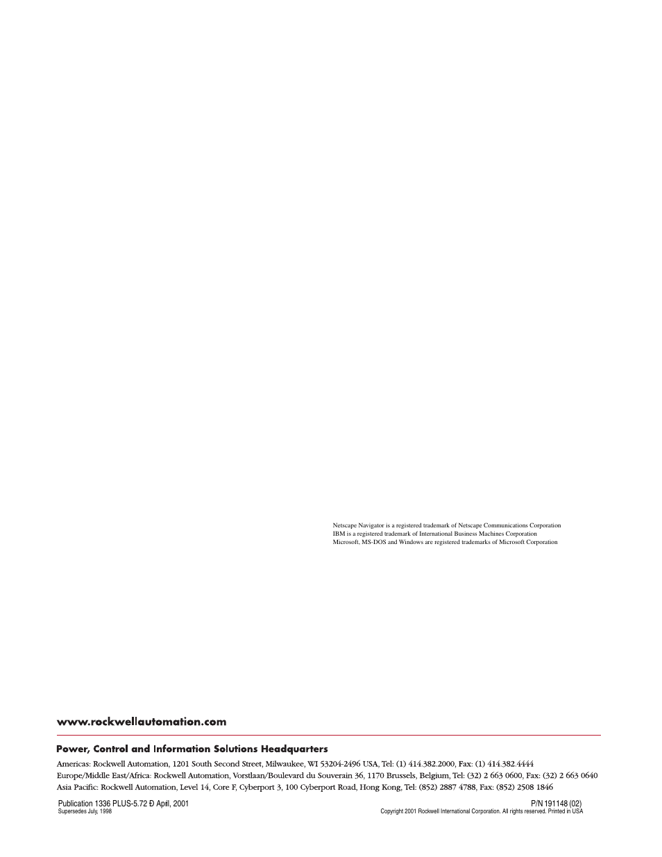 Rockwell Automation 1336F PLUS II Firmware Download Module Inst. User Manual | Page 12 / 12