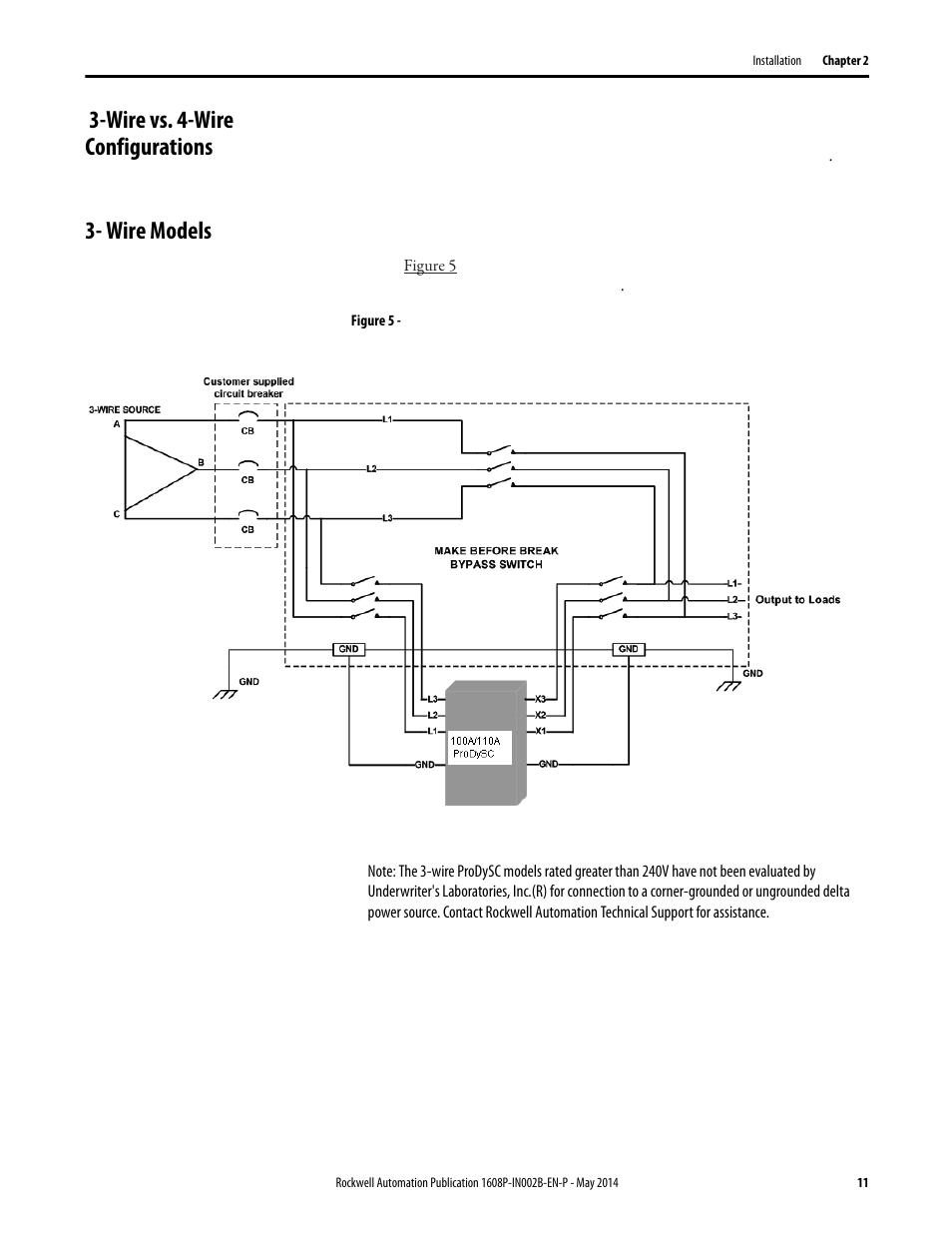 Wire vs. 4-wire configurations, Wire models | Rockwell Automation 1608P ProDySC User Manual, 100/110 A User Manual | Page 11 / 23