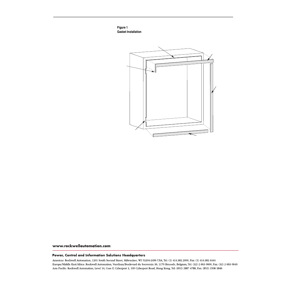 Rockwell Automation 1336S PLUS IP65/NEMA 4 Enclosure Gasket Inst. User Manual | Page 2 / 2