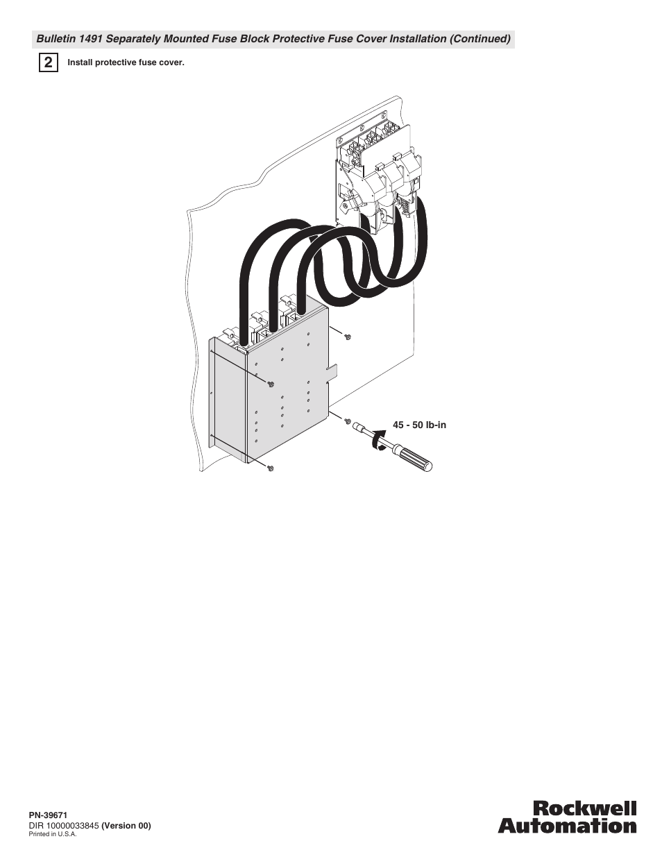 Rockwell Automation 1495-N69 Protective Fuse Cover User Manual | Page 4 / 4
