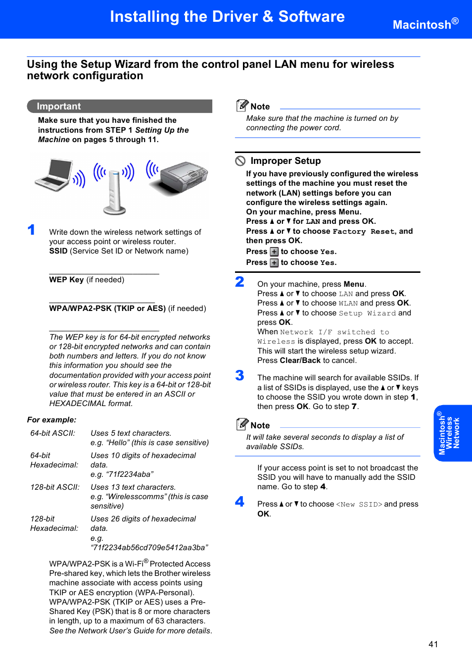 Installing the driver & software, Macintosh | Brother DCP-770W User Manual | Page 43 / 53