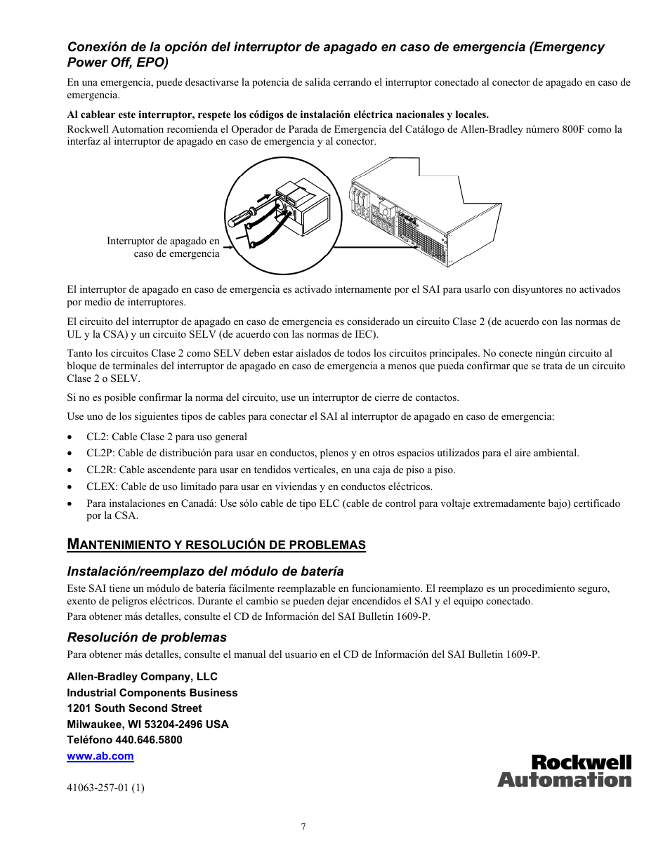 Rockwell Automation 1609-P5000E Uninterruptible Power Supply Quick Start Guide User Manual | Page 32 / 48