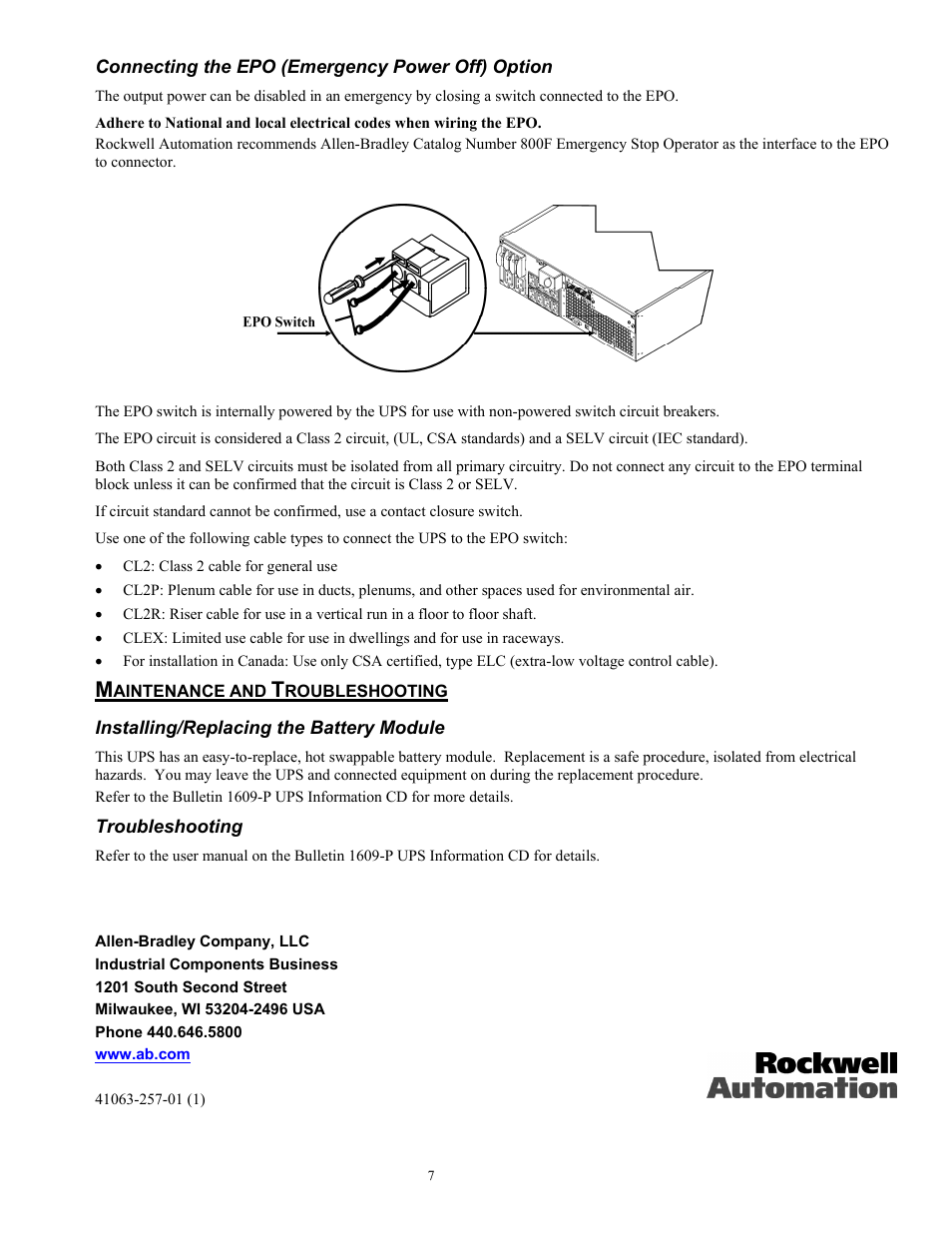 Rockwell Automation 1609-P5000E Uninterruptible Power Supply Quick Start Guide User Manual | Page 8 / 48