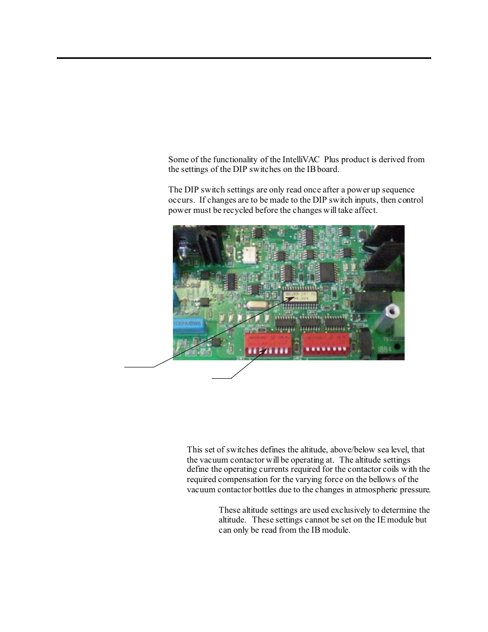 Chapter 8_configuration_programming, Configuration ib board dip switches, Configuration/programming | Chapter | Rockwell Automation 1503VC IntelliVAC Plus Contactor Control Module User Manual | Page 106 / 387