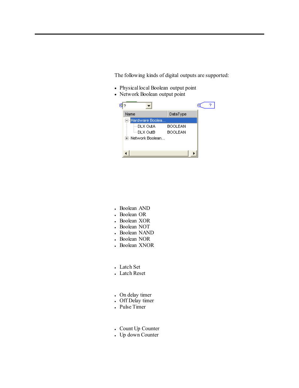 Digital output point (dop), Figure 9.5 – digital output point, Dlx function blocks | Boolean, Bi-stable function blocks, Timers, Counters | Rockwell Automation 1503VC IntelliVAC Plus Contactor Control Module User Manual | Page 135 / 387