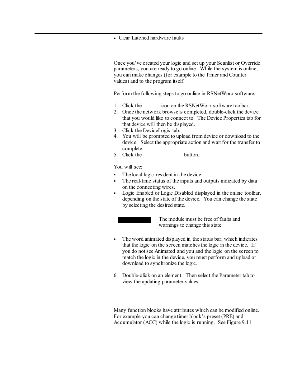 Go online, Change function block attribute values | Rockwell Automation 1503VC IntelliVAC Plus Contactor Control Module User Manual | Page 144 / 387