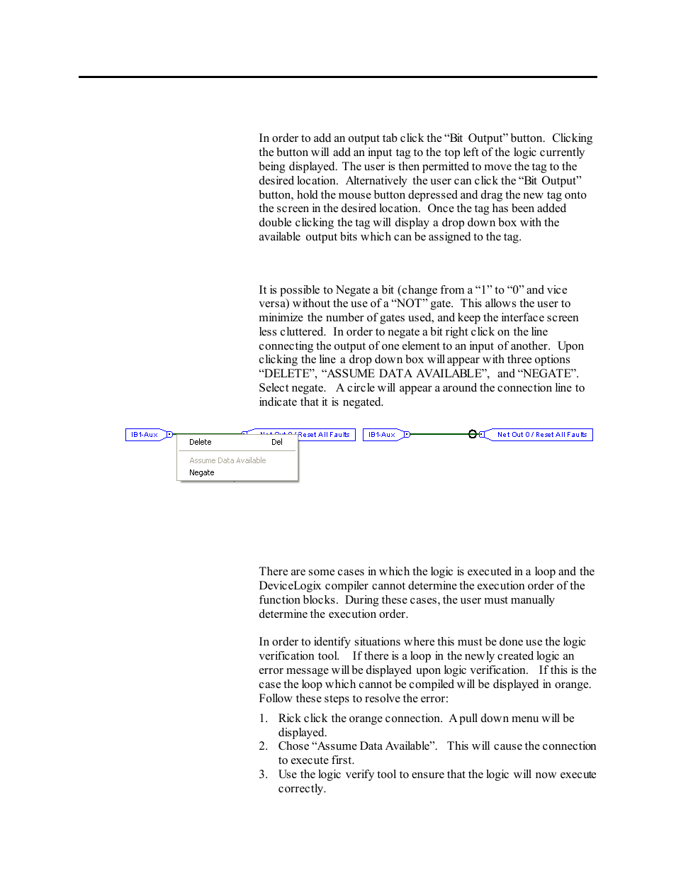 Add a digital output point (dop), Bit negation, Figure 9.12 – bit negation | Assume data available | Rockwell Automation 1503VC IntelliVAC Plus Contactor Control Module User Manual | Page 147 / 387