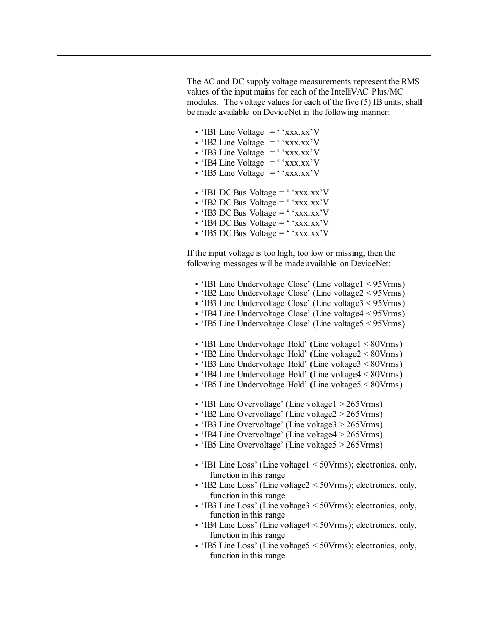 Supply voltages | Rockwell Automation 1503VC IntelliVAC Plus Contactor Control Module User Manual | Page 40 / 387