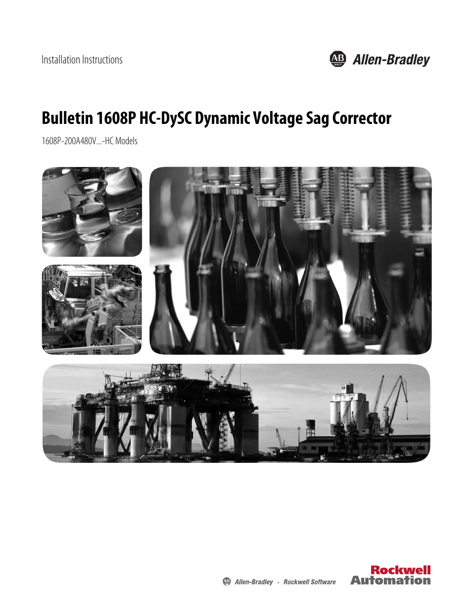 Rockwell Automation 1608P HC-DySC Installation Instructions, 200 A User Manual | 22 pages
