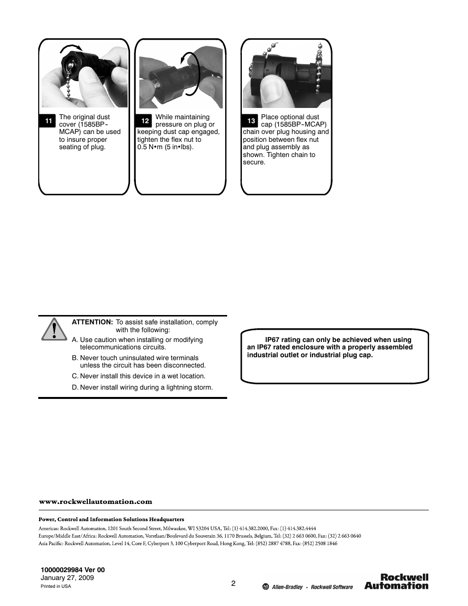 Rockwell Automation 1585BP UTP Plug User Manual | Page 2 / 2