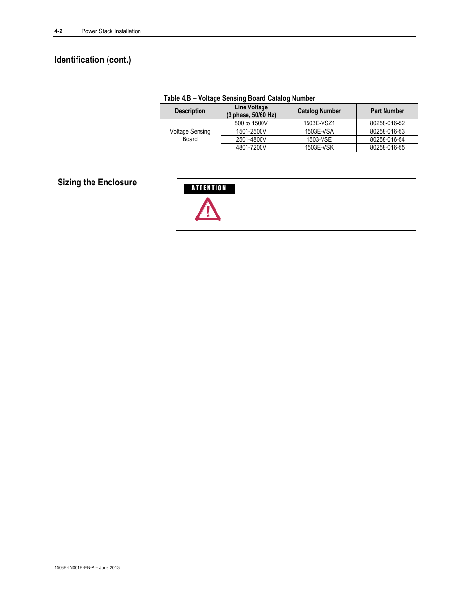 Identification (cont.), Sizing the enclosure | Rockwell Automation MV SMC Flex OEM Components User Manual | Page 18 / 61