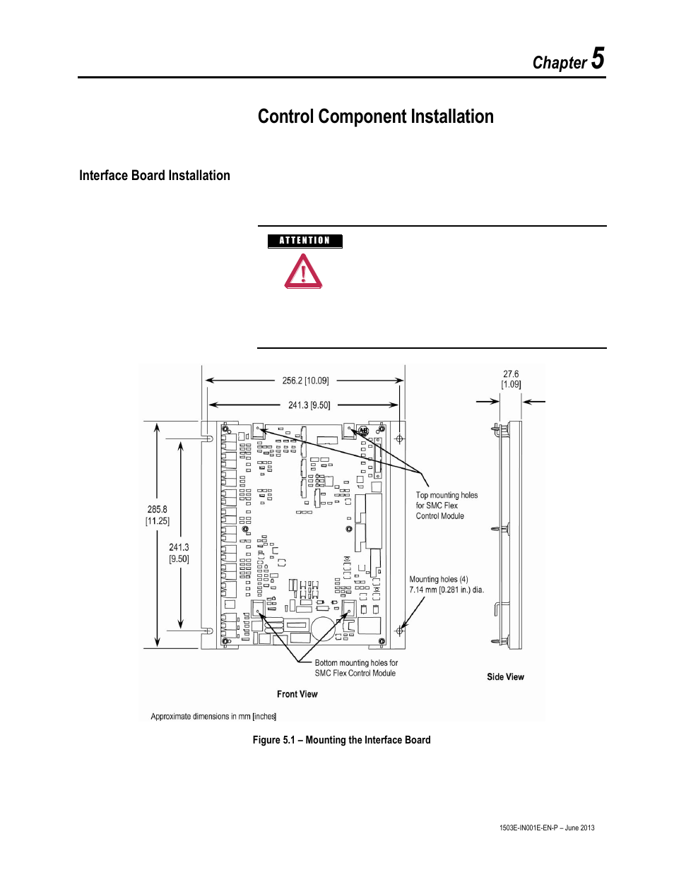 Control component installation, Chapter | Rockwell Automation MV SMC Flex OEM Components User Manual | Page 33 / 61