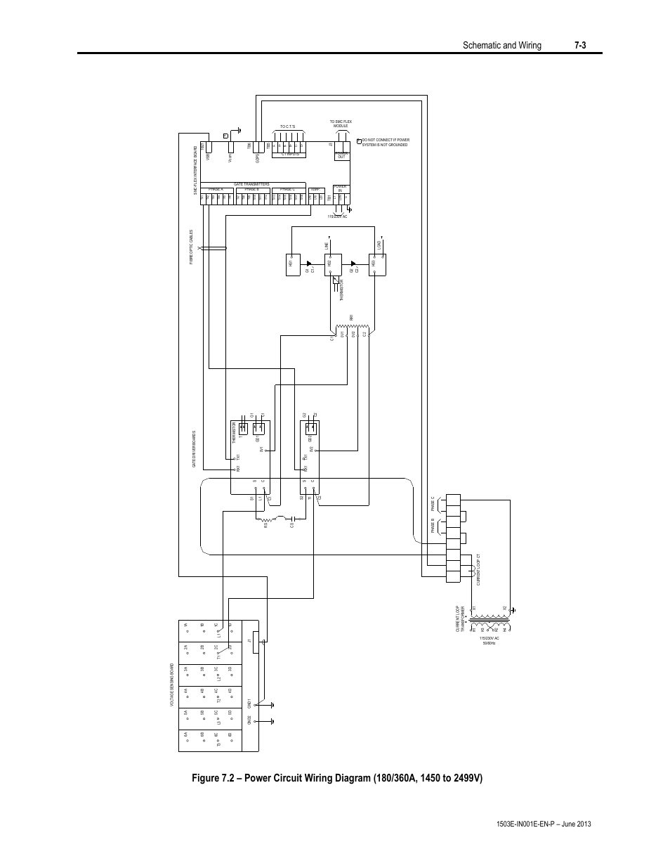 Schematic and wiring 7-3 | Rockwell Automation MV SMC Flex OEM Components User Manual | Page 45 / 61