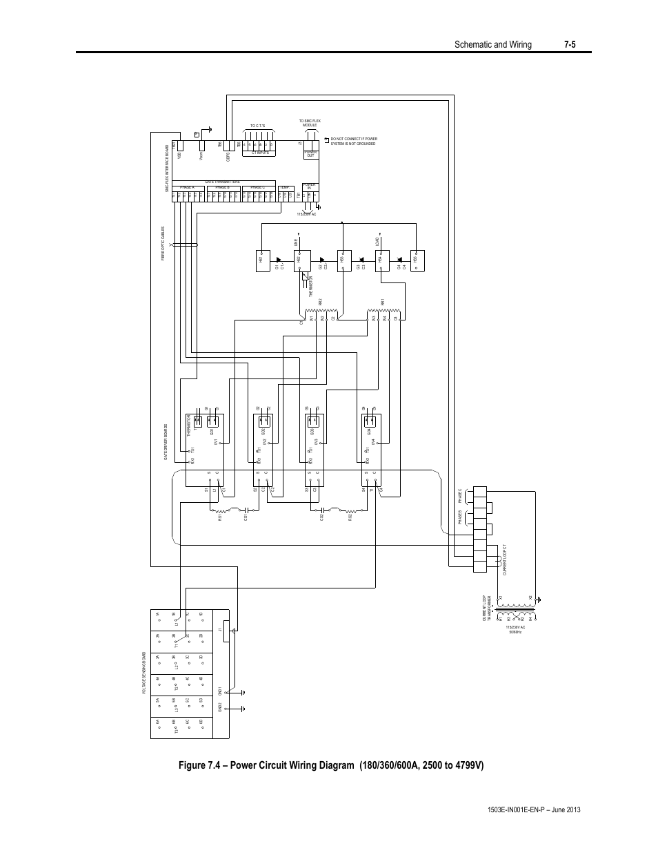 Schematic and wiring 7-5 | Rockwell Automation MV SMC Flex OEM Components User Manual | Page 47 / 61