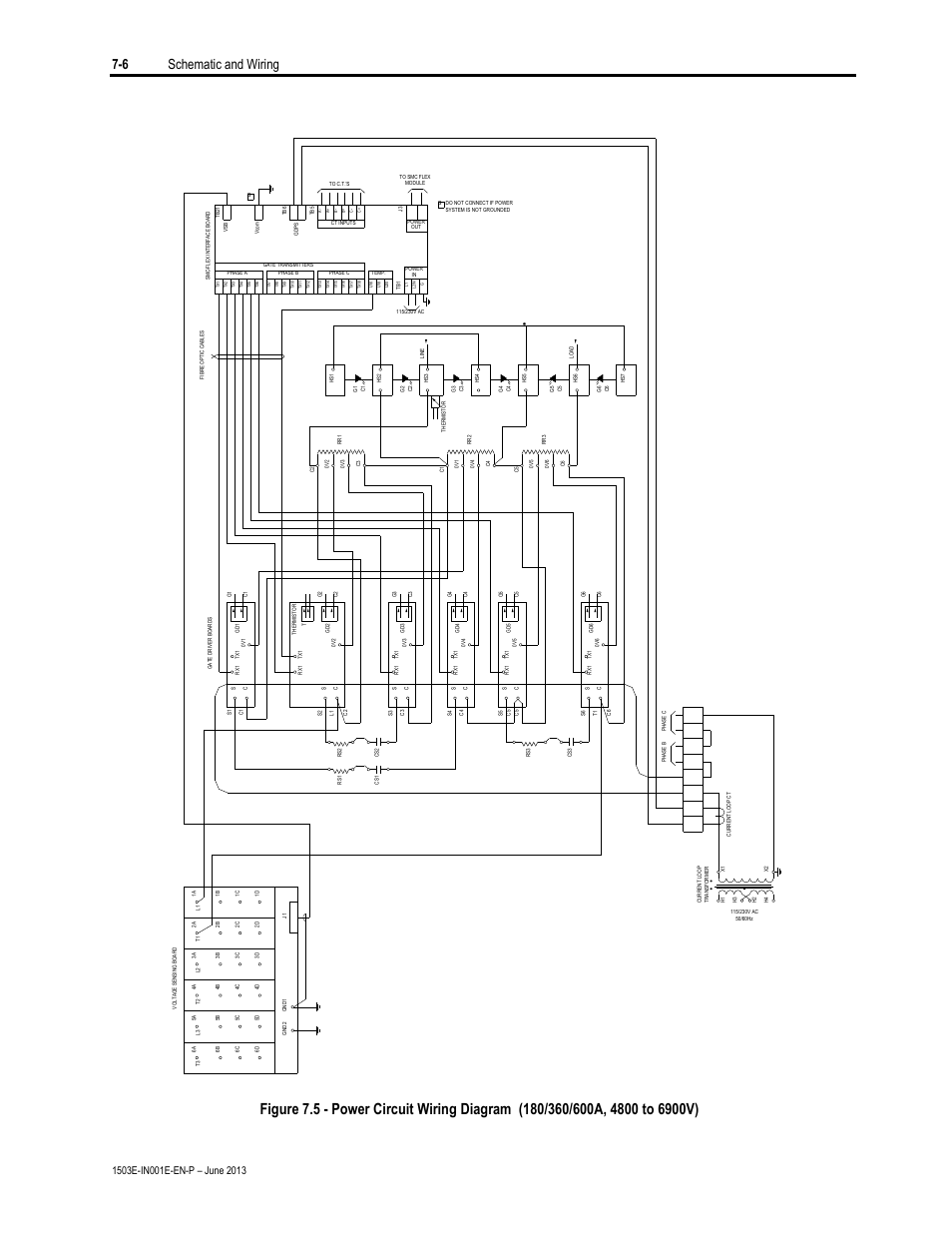 6 schematic and wiring | Rockwell Automation MV SMC Flex OEM Components User Manual | Page 48 / 61