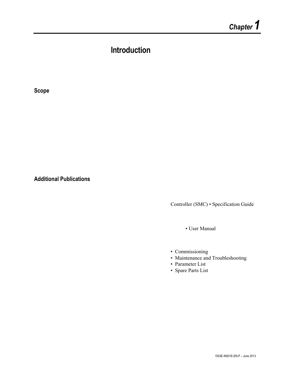 Introduction, Chapter | Rockwell Automation MV SMC Flex OEM Components User Manual | Page 5 / 61