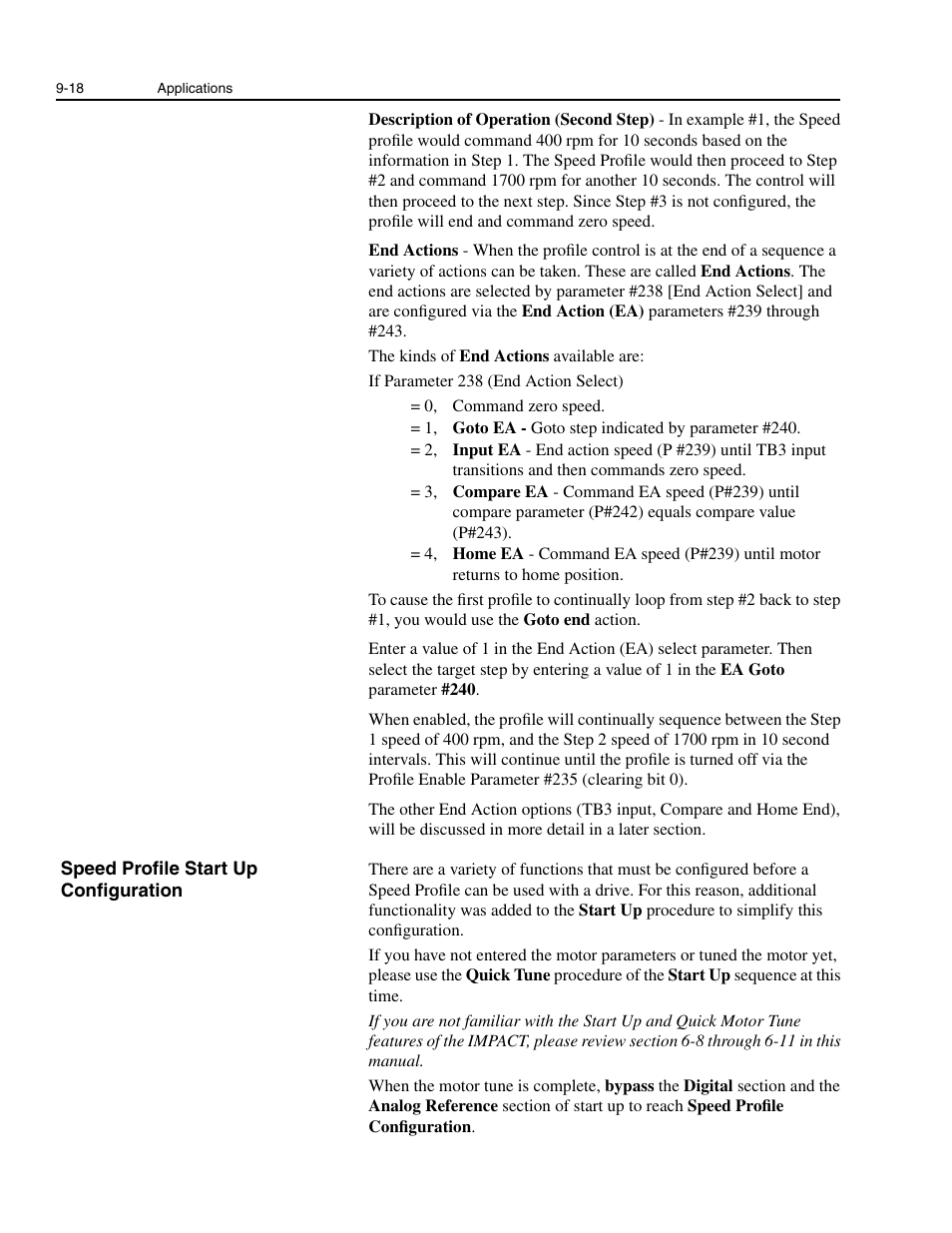 Speed profile start up configuration, Speed profile start up configuration -18 | Rockwell Automation 1336E IMPACT Adjustable Frequency AC Drive User Manual V 1-4.XX User Manual | Page 158 / 419