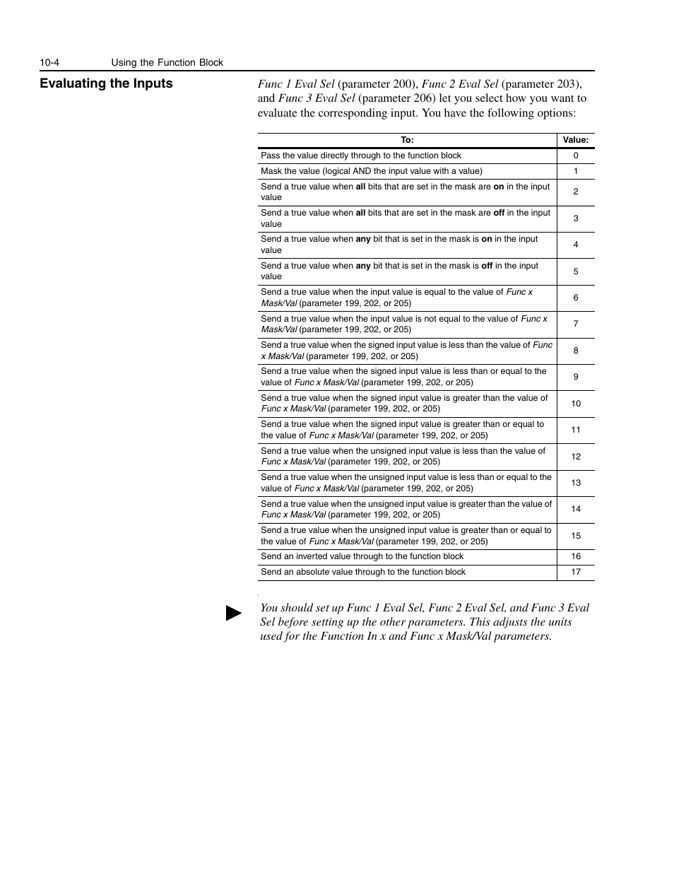 Evaluating the inputs, Evaluating the inputs -4 | Rockwell Automation 1336E IMPACT Adjustable Frequency AC Drive User Manual V 1-4.XX User Manual | Page 174 / 419