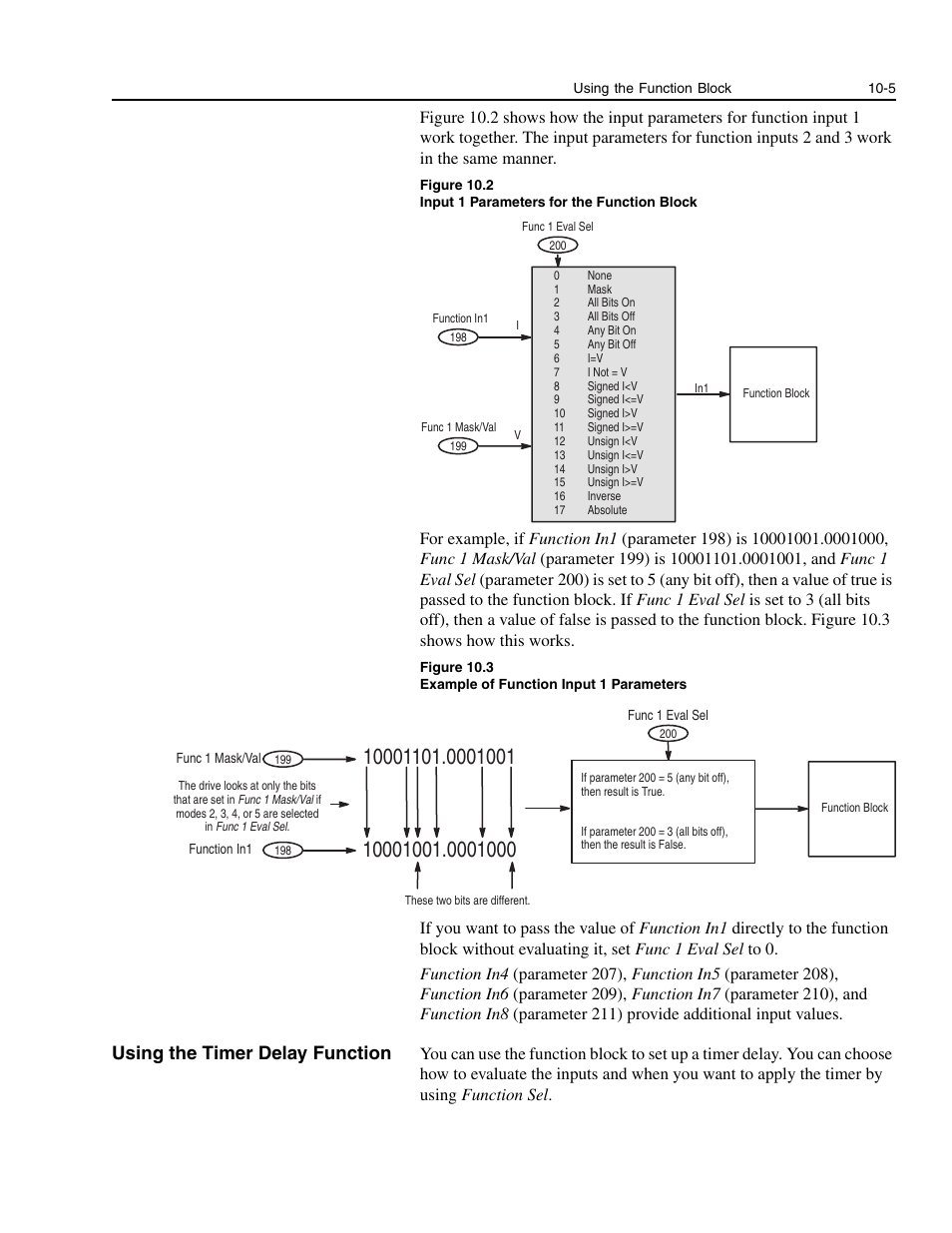 Using the timer delay function, Using the timer delay function -5 | Rockwell Automation 1336E IMPACT Adjustable Frequency AC Drive User Manual V 1-4.XX User Manual | Page 175 / 419