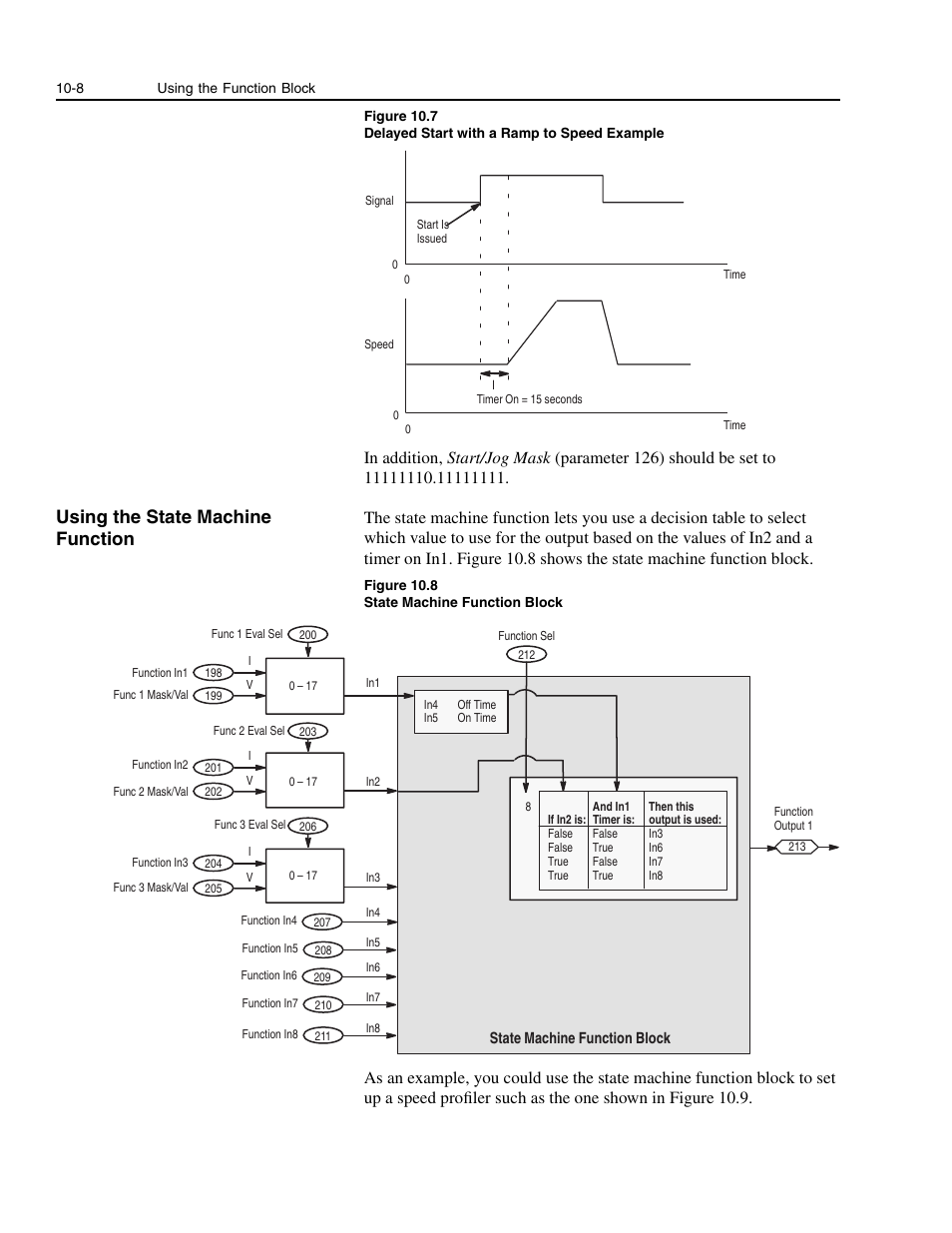 Using the state machine function, Using the state machine function -8 | Rockwell Automation 1336E IMPACT Adjustable Frequency AC Drive User Manual V 1-4.XX User Manual | Page 178 / 419